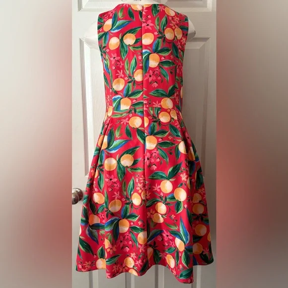 Vince Camuto Plus Printed High-Neck Fit & Flare Dress Women’s size 16W - Picture 3 of 6